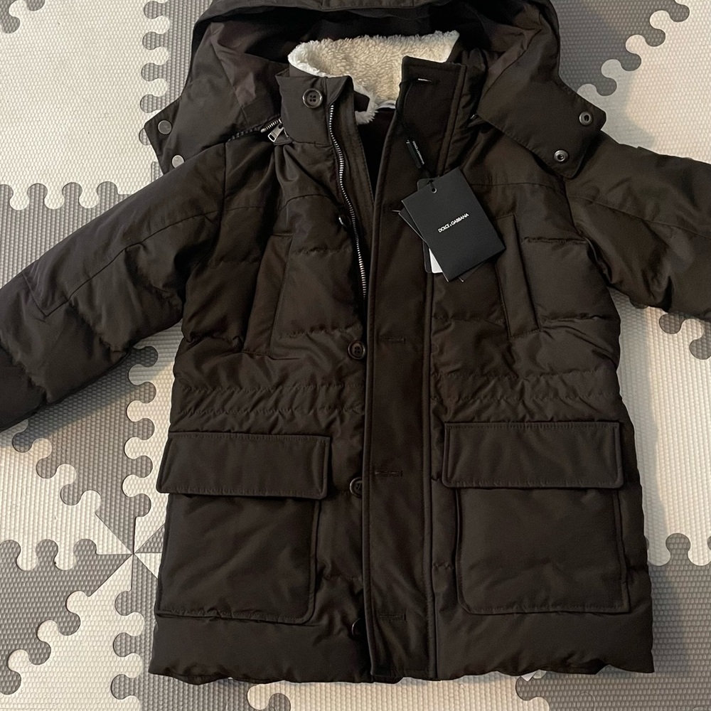 Dolce & Gabbana Kids Brown Down Jacket